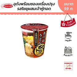 เอชคุก เส้นอุด้งกึ่งสำเร็จรูป รสโชยุผสมเต้าหู้ทอด ขนาด 59 กรัม